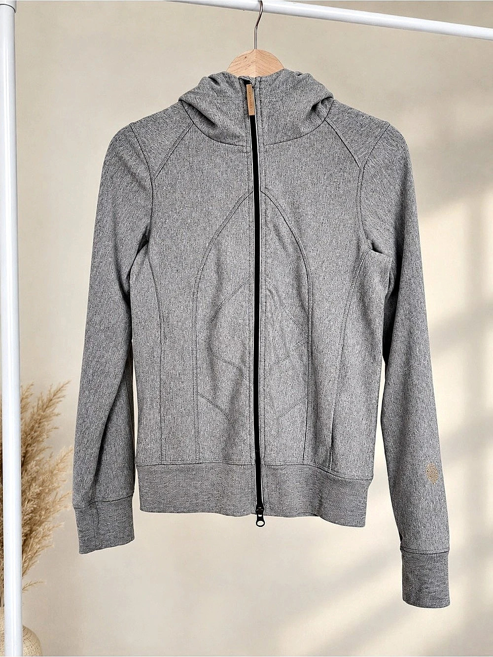 Indygena Gray Hooded Zip-Up